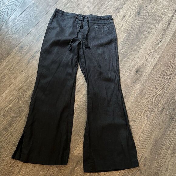 Express Women’s Pants 100% Linen Sz 9/10 Button Fly - Picture 1 of 4